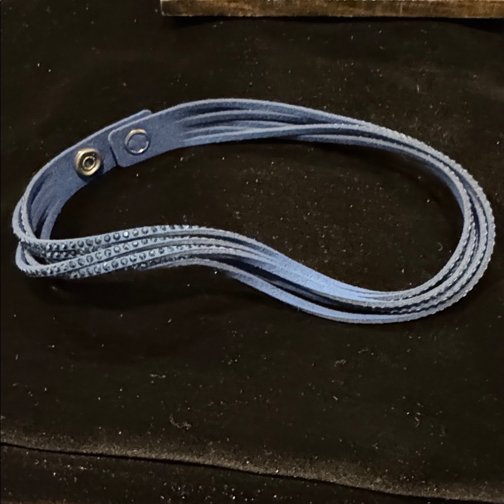 Blue Rhinestone Wrap Bracelet - Picture 3 of 5
